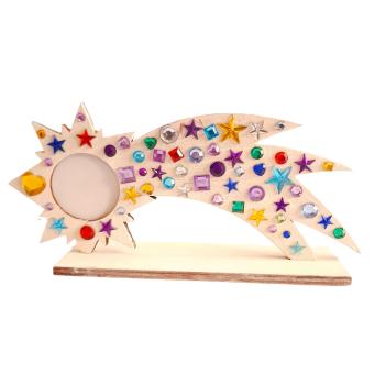 Wooden photo-frame shooting star