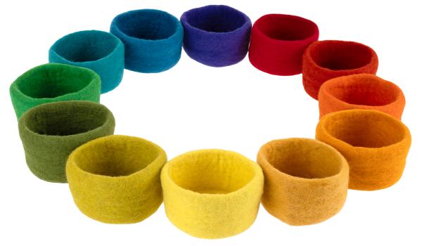 FIlzschalen Jahreszeiten, 12er Set