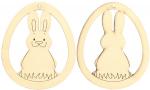 Holzanhänger "Hase Lopi", 4er Set