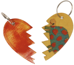 Keyring Pendant "Heart", Set of 6