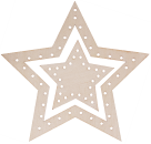 Fädel-Sterne, 12-tlg.