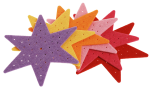 Filzanhänger "Stickstern", 6er Set