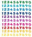 Felt numbers, self-adhesive, 300 pcs.