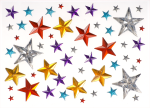 Glitzersteine zum Aufkleben "Sternchen", 50tlg.